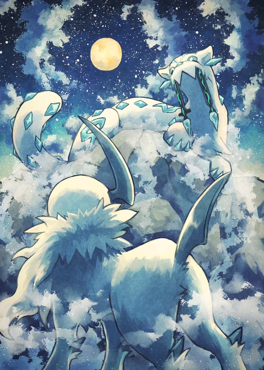 absol and chien-pao (pokemon) drawn by 7_phi_3
