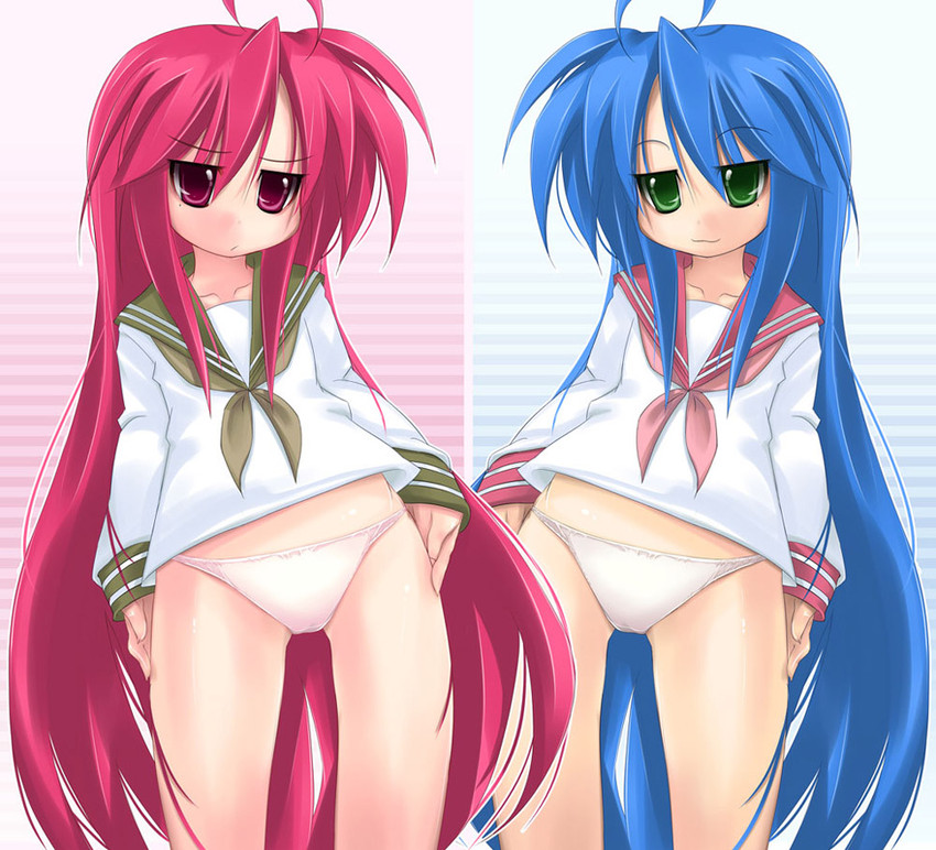 izumi konata and shana (lucky star and 1 more) drawn by morisaki_hichimi