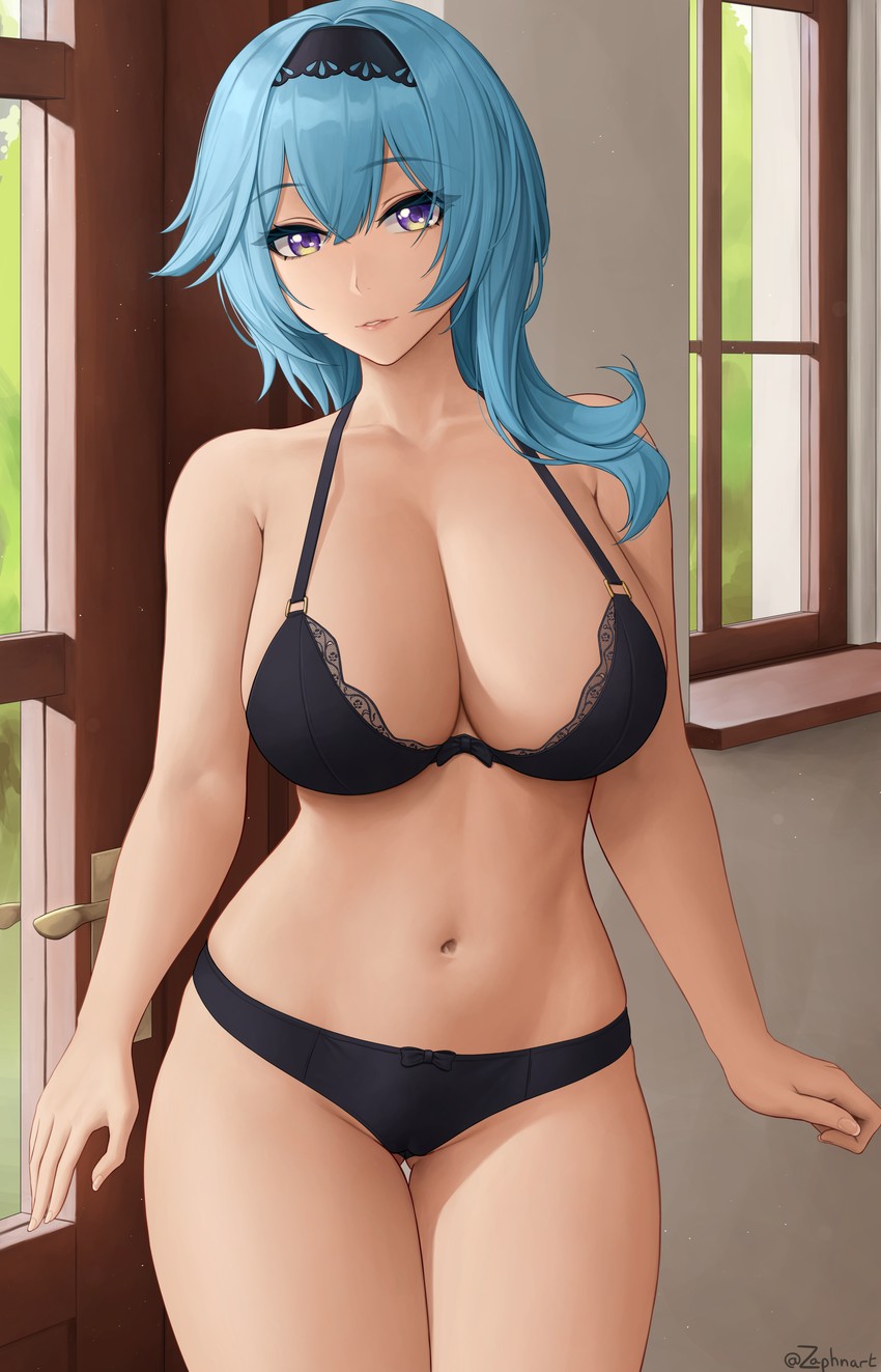 eula (genshin impact) drawn by zaphn