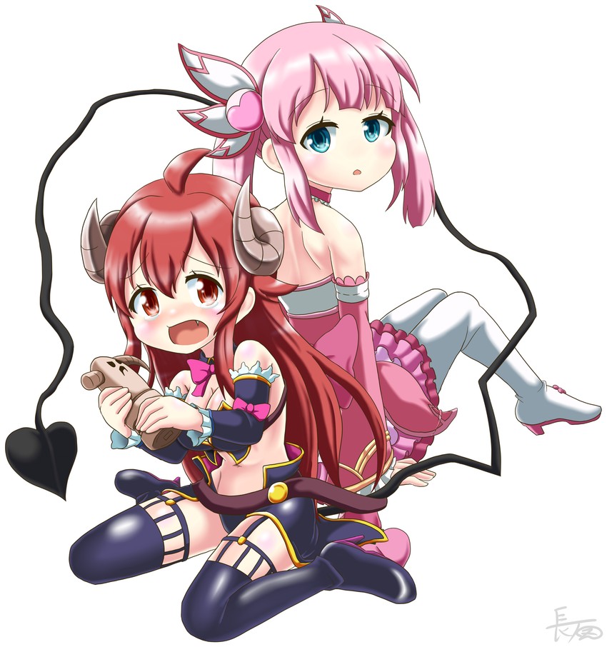 yoshida yuuko and chiyoda momo (machikado mazoku) drawn by giga_ohger_god_of_earth