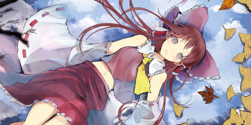hakurei reimu (touhou and 1 more) drawn by akasaka_aka