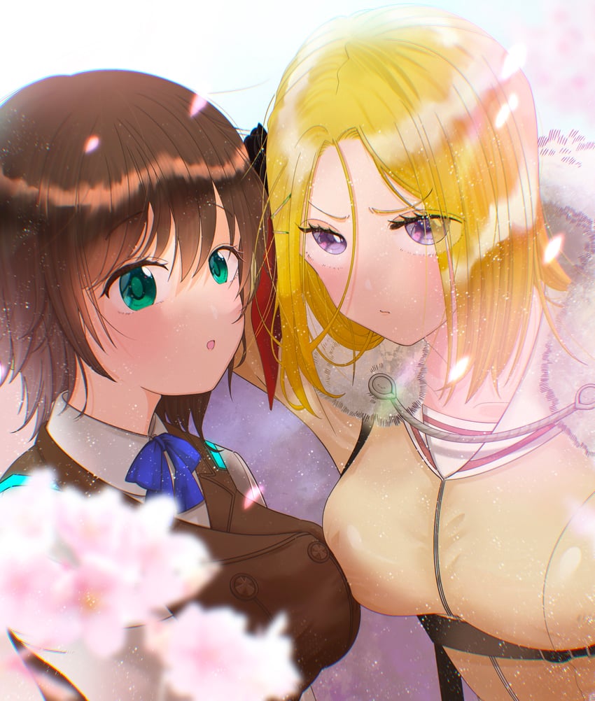 aoi erika and minase ichigo (heaven burns red) drawn by usisigo-kuronomi