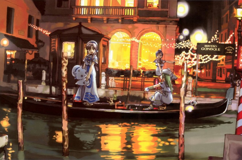 mizunashi akari, alice carroll, aika granzchesta, aria pokoteng, president maa, and 1 more (aria) drawn by amano_kozue