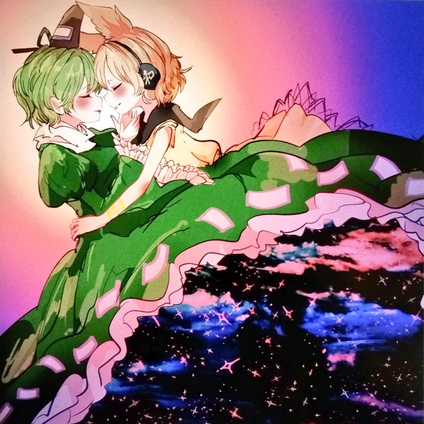 toyosatomimi no miko and soga no tojiko (touhou) drawn by maki_(osobabouro)
