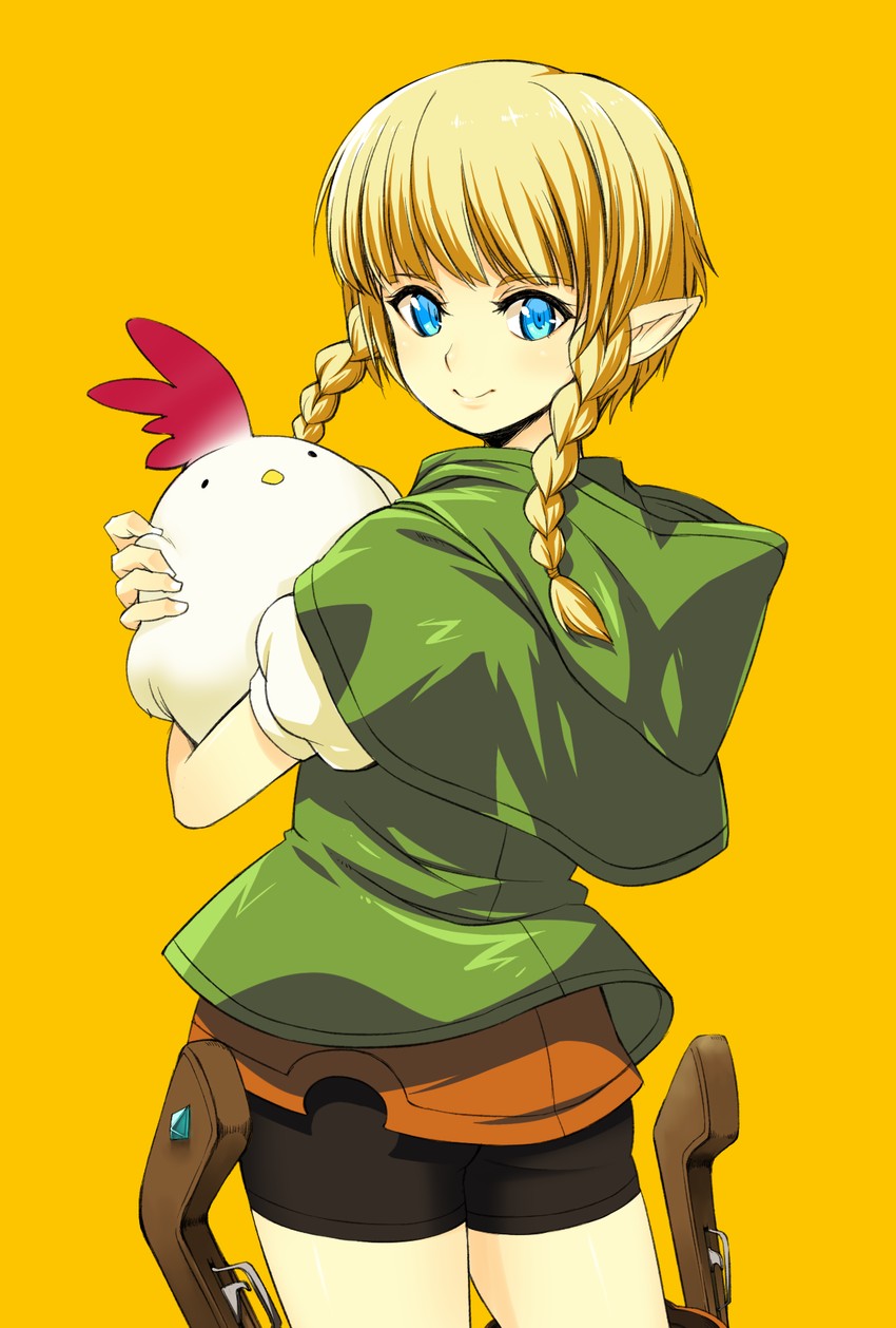 linkle and cucco (the legend of zelda and 1 more) drawn by onija_tarou