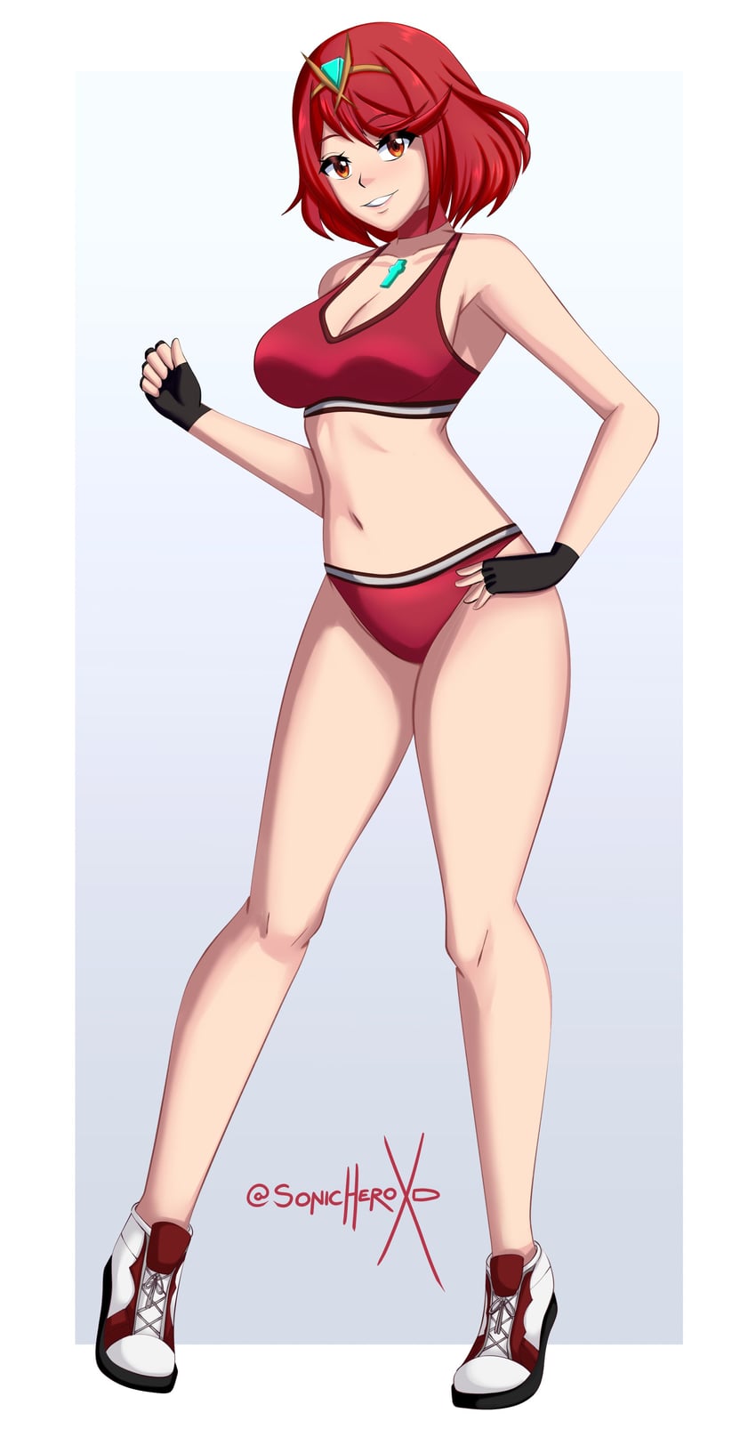 pyra (xenoblade chronicles and 1 more) drawn by sonicheroxd