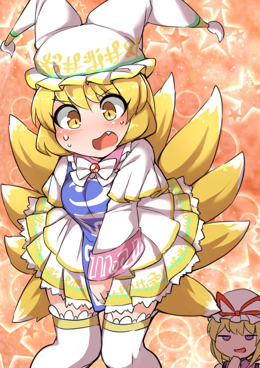 yakumo yukari and yakumo ran (touhou) drawn by fun_bo
