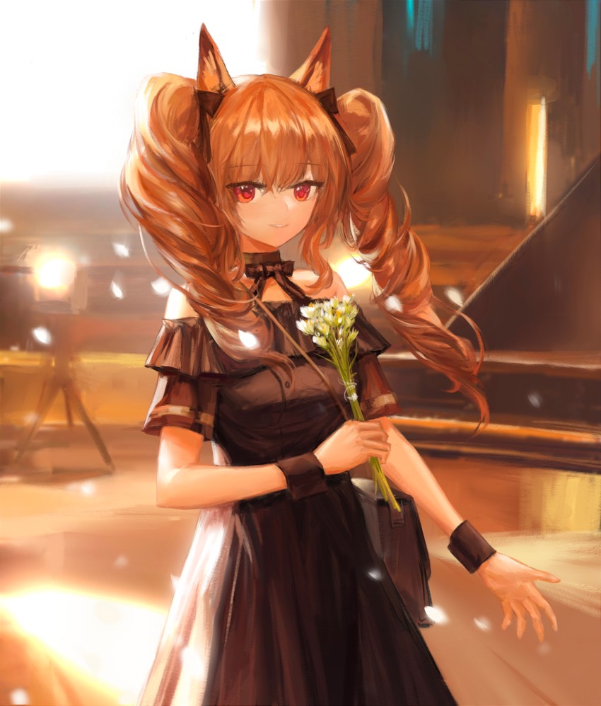 angelina (arknights and 1 more) drawn by orca_(dragooon-yike)