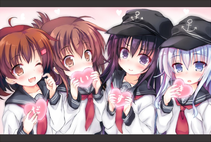 hibiki, inazuma, ikazuchi, and akatsuki (kantai collection) drawn by neko_pan