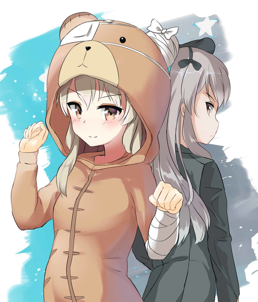 shimada arisu and boko (girls und panzer) drawn by kara_(color1087)