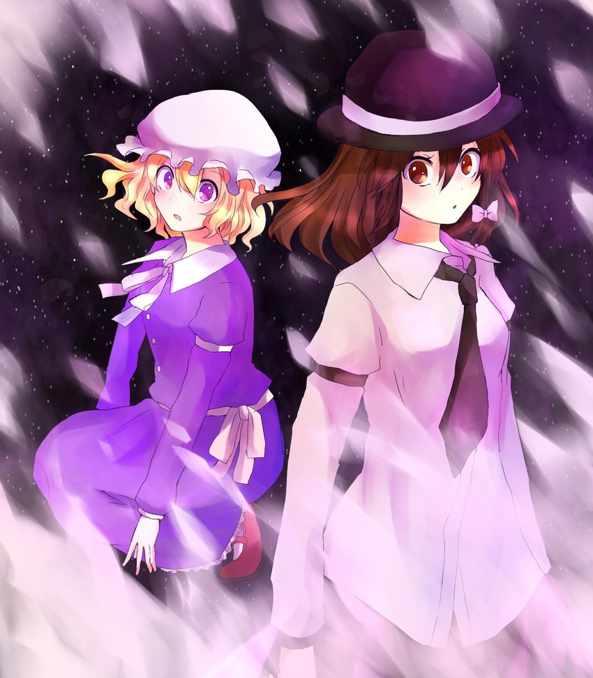 usami renko and maribel hearn (touhou) drawn by surumeri_(baneiro)