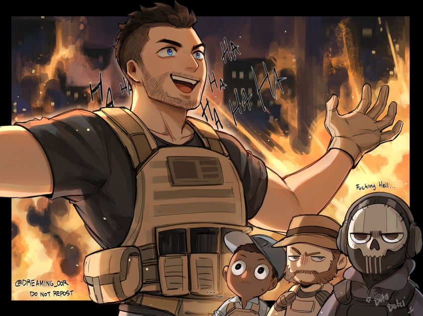 ghost, soap, and gaz (call of duty and 1 more) drawn by dreaming_oor