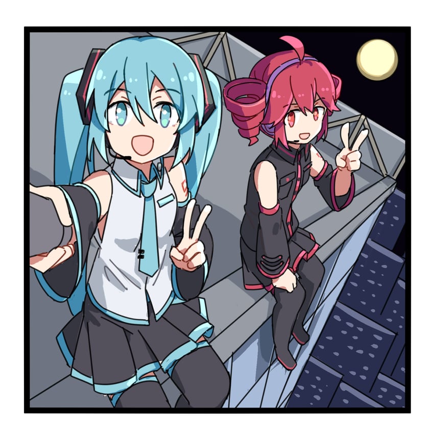hatsune miku and kasane teto (vocaloid and 1 more) drawn by frontiersun