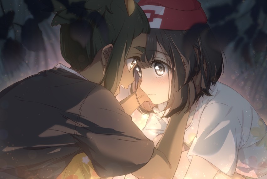 selene and hau (pokemon and 1 more) drawn by yuuna_minato