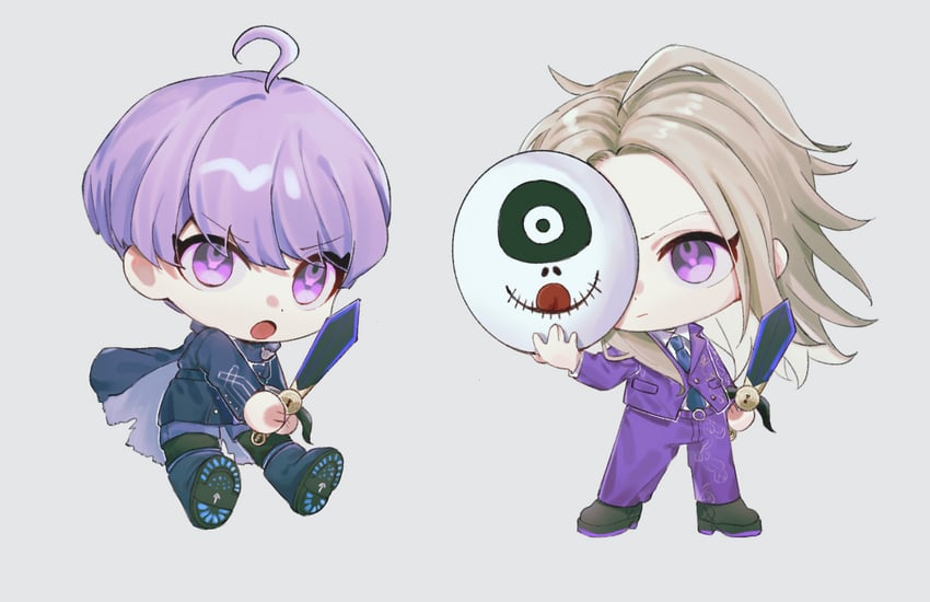 yuma kokohead and makoto kagutsuchi (master detective archives: rain code) drawn by beizi_(mskk_is_rio)