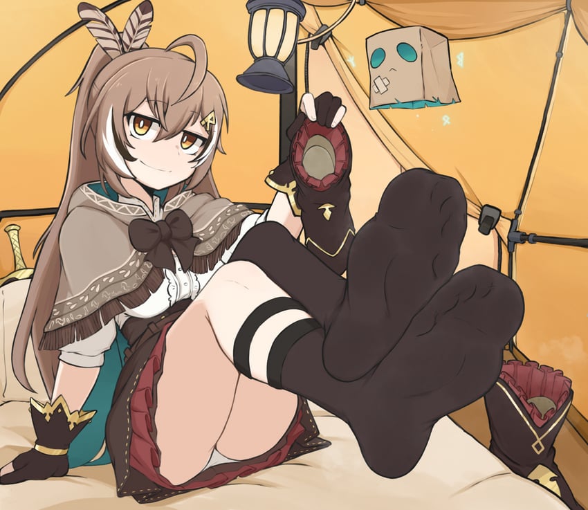 nanashi mumei (hololive and 1 more) drawn by softhanten