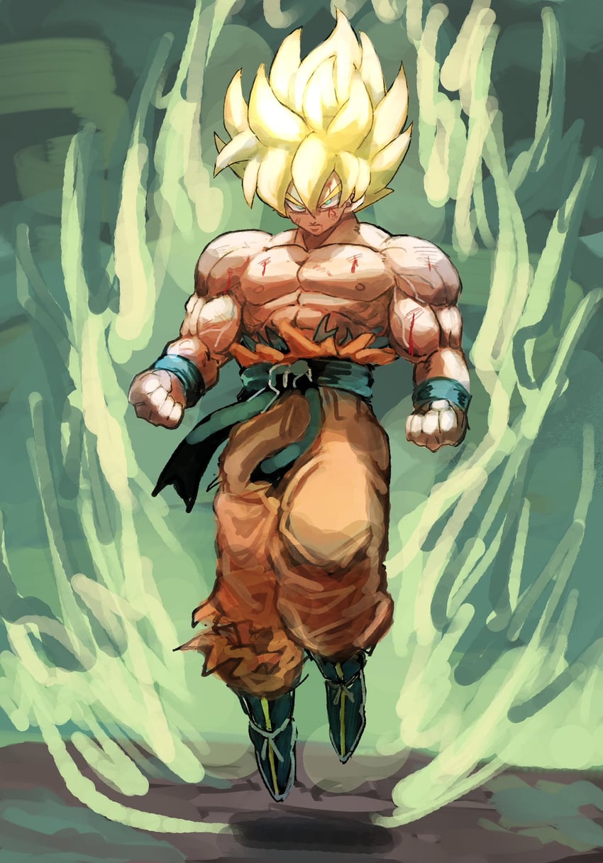 son goku (dragon ball and 1 more) drawn by 9302w_(user_wjpg8475)