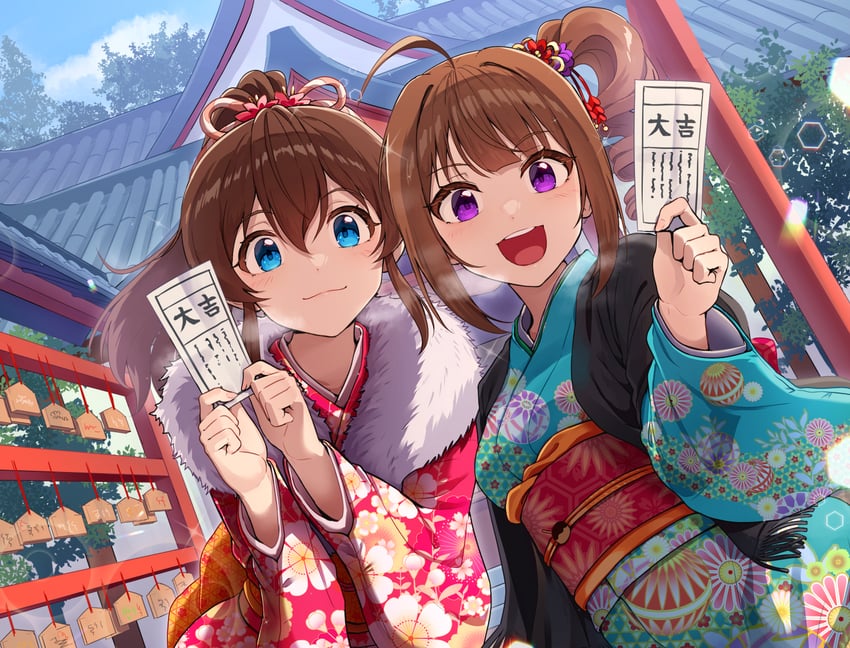 yokoyama nao and satake minako (idolmaster and 2 more) drawn by kamille_(vcx68)