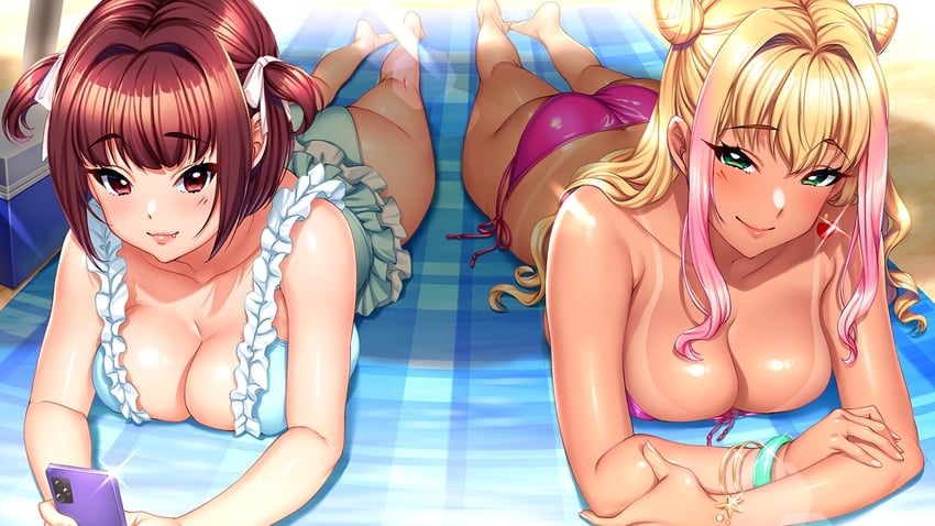 hidaka manatsu and hidaka fuyuka (kan'ochi x netorare kazoku ~anata yurushite. watakushi-tachi uwaki sex ni honki de hamacchatta no~) drawn by minamoto_(mutton)