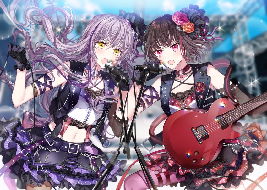 mitake ran and minato yukina (bang dream!) drawn by nennen