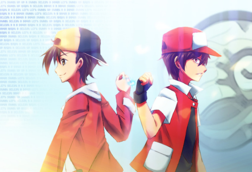 red and ethan (pokemon and 2 more) drawn by atashi_(wordsofsongs)