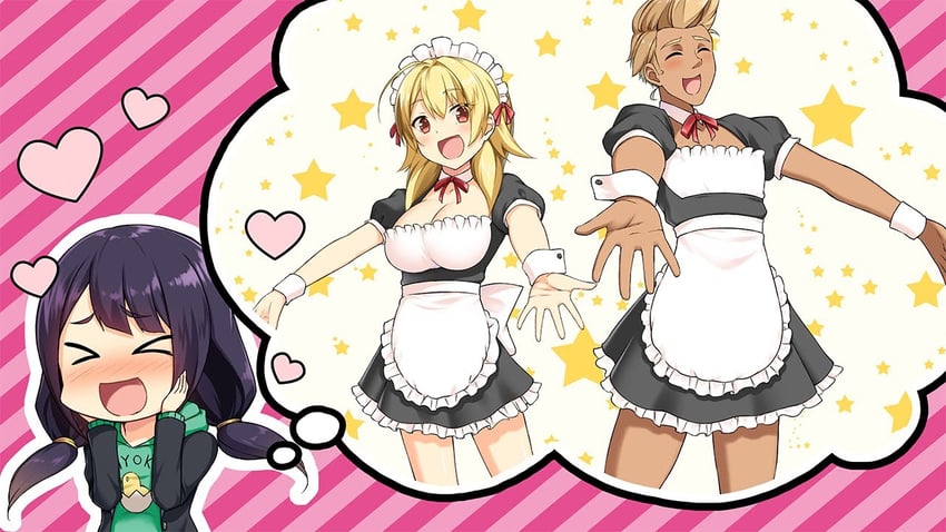 hanao akari, suou yamabuki, and john spicer (moe! ninja girls)