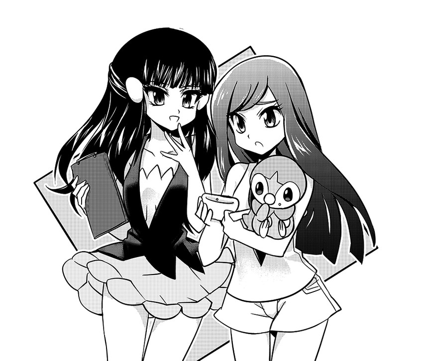 dawn, selene, and piplup (pokemon and 1 more) drawn by ayateaori