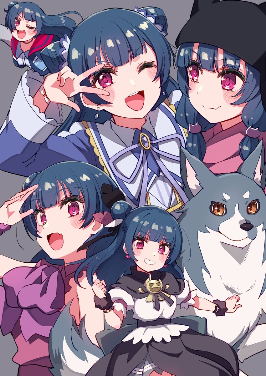 tsushima yoshiko, yohane, and lailaps (love live! and 2 more) drawn by cream_(nipakupa)