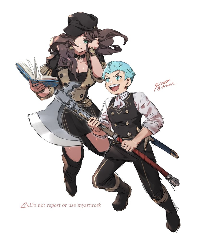 dorothea arnault and caspar von bergliez (fire emblem and 1 more) drawn by 91007
