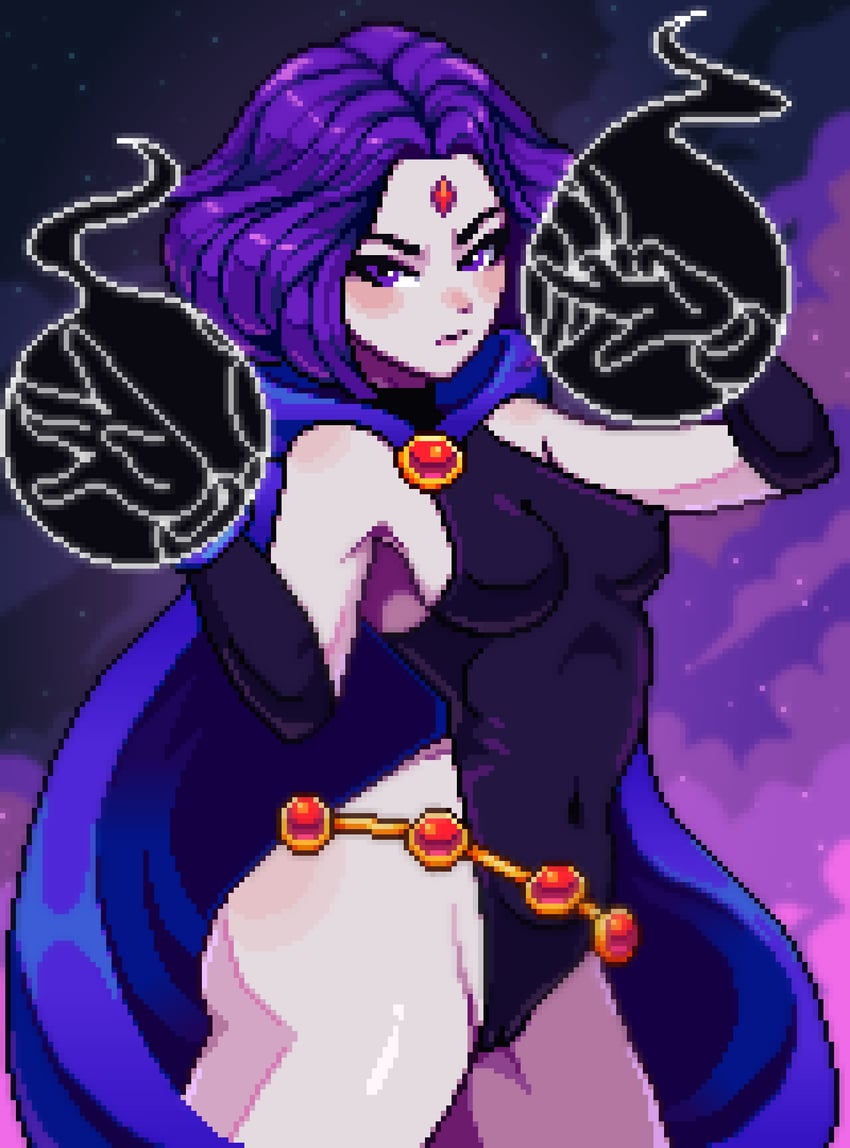 raven (dc comics and 1 more) drawn by yumykon