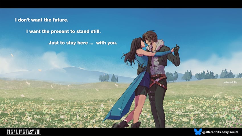 squall leonhart and rinoa heartilly (final fantasy and 1 more) drawn by alteredbits