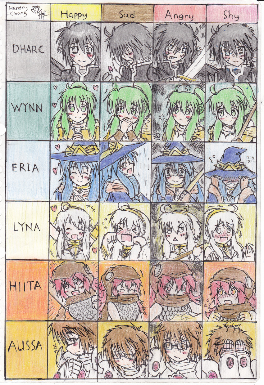 winda, wynn, eria, hiita, wynn the wind charmer, and 15 more (yu-gi-oh!) drawn by kegispringfield