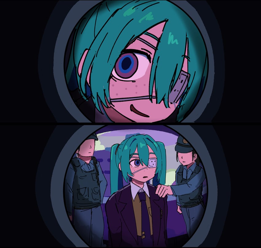 hatsune miku (vocaloid and 1 more) drawn by tenten_(chan4545)