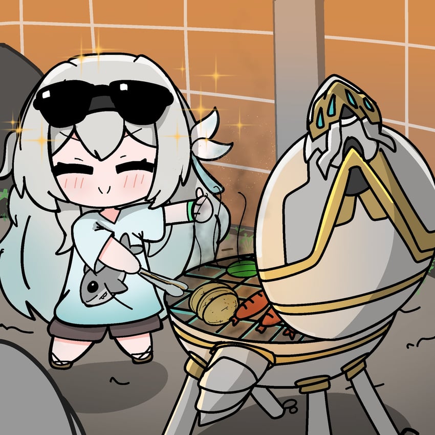 firefly and sam (honkai and 1 more) drawn by nepnepping