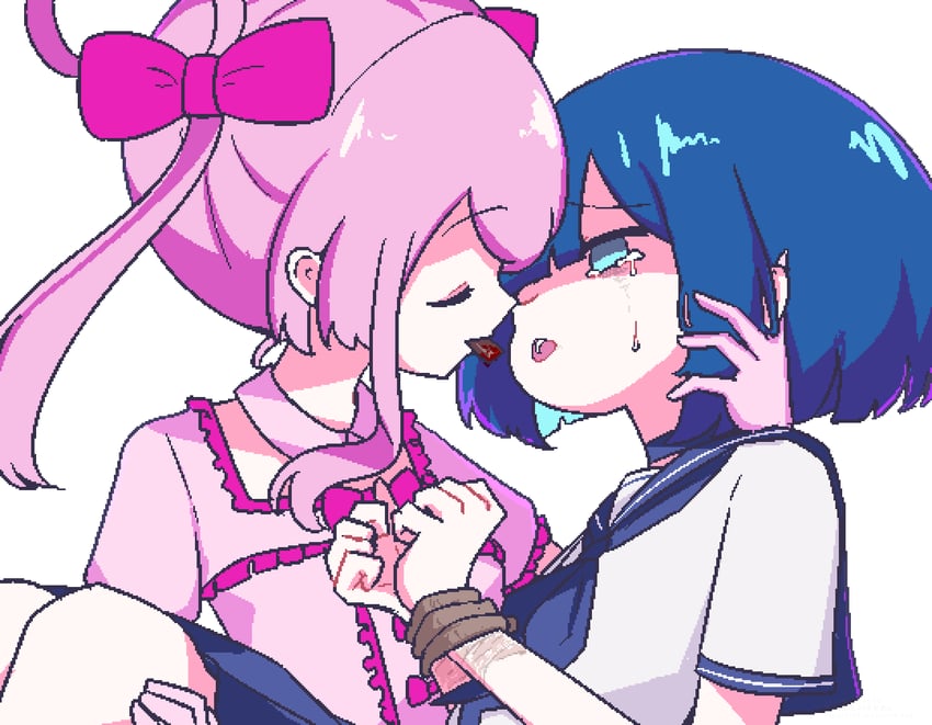 nanako, saki, and magical girl saki-hope (original) drawn by chibikki