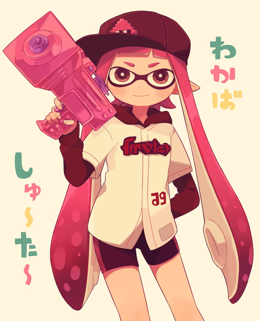 inkling player character and inkling girl (splatoon and 1 more) drawn by ma-to