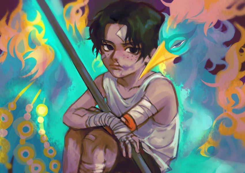 portgas d. ace and marco (one piece) drawn by insect_candy