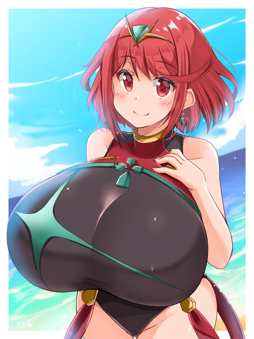 pyra (xenoblade chronicles and 1 more) drawn by kurokaze_no_sora