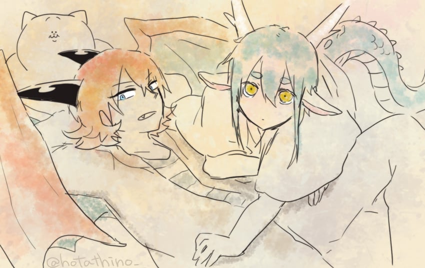 touyouryuu-san and seiyouryuu-san (original) drawn by hotathino