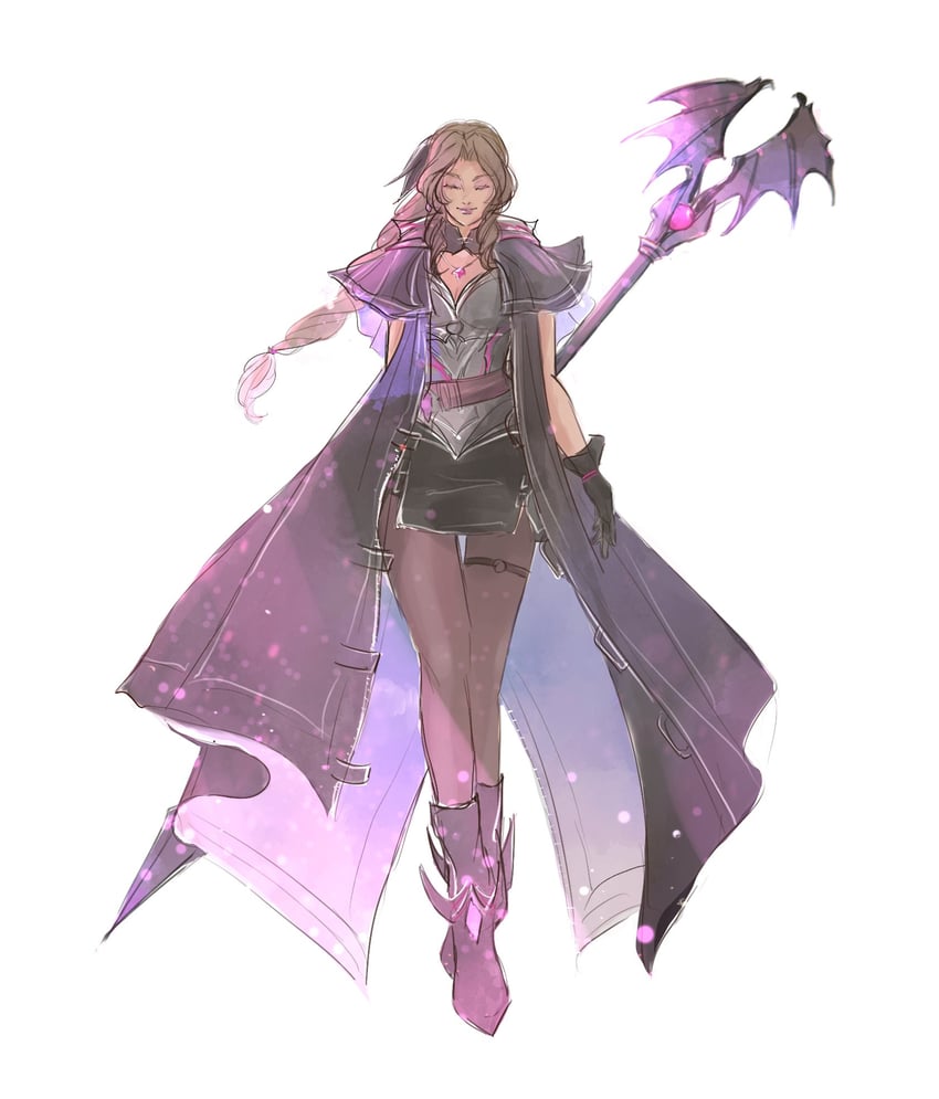 aerith gainsborough (final fantasy and 2 more) drawn by papermint_tea