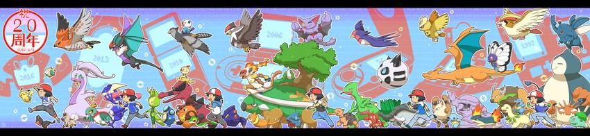 pikachu, ash ketchum, rotom, charizard, bulbasaur, and 41 more (pokemon and 5 more) drawn by samsung_(yuzuikka)