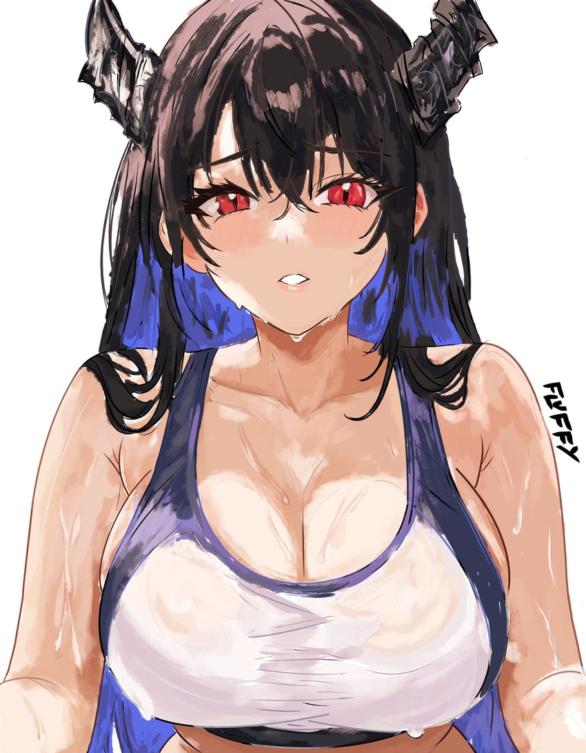 nerissa ravencroft (hololive and 1 more) drawn by fluffycataaa