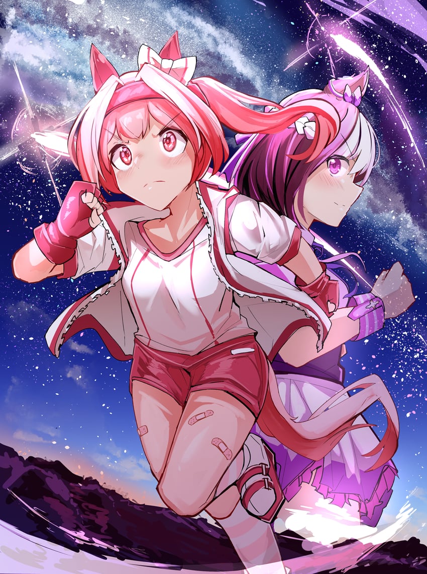 special week and haru urara (umamusume) drawn by shi_(kamokamo910)
