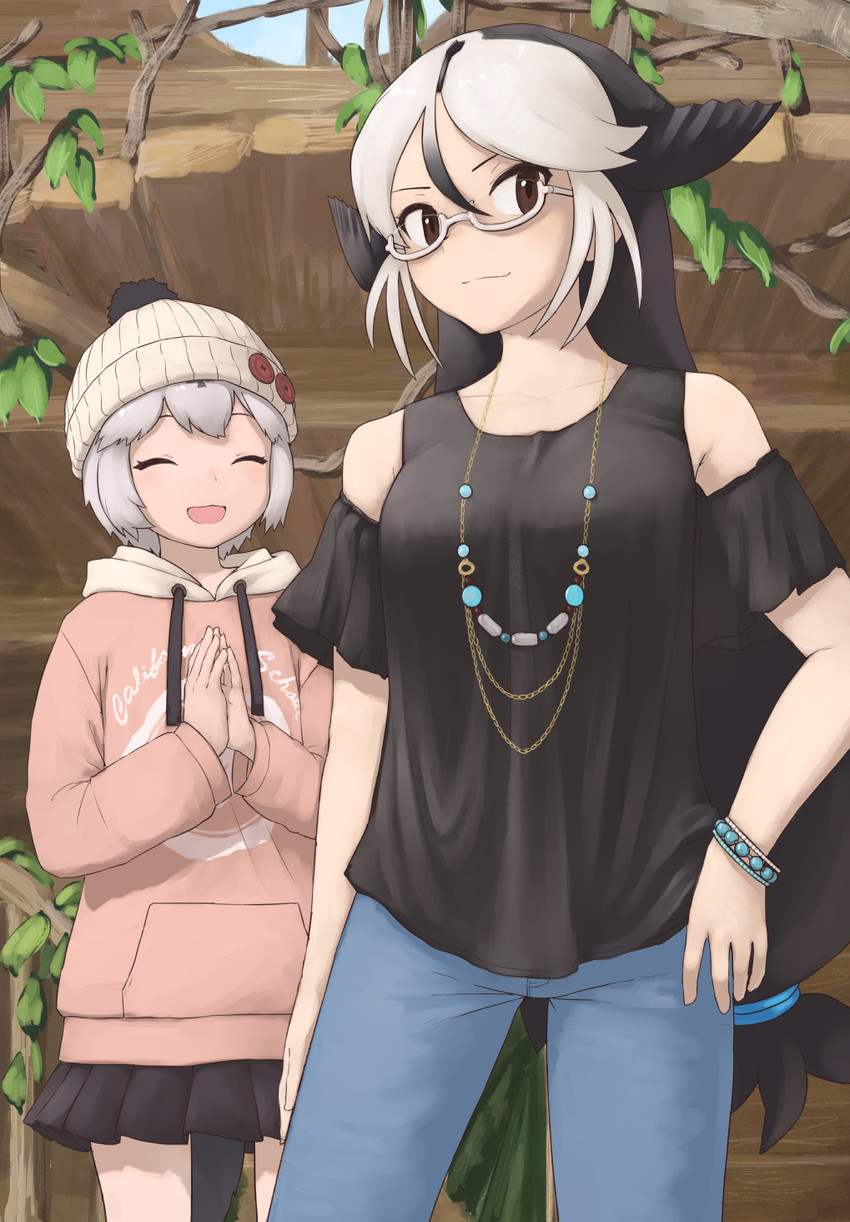 california sea lion and californian sea otter (kemono friends and 1 more) drawn by rumenia_(ao2is)