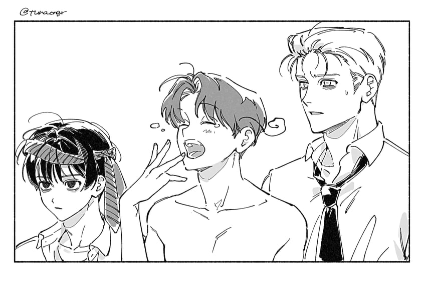 japan, northern italy, and germany (axis powers hetalia) drawn by tunaongr