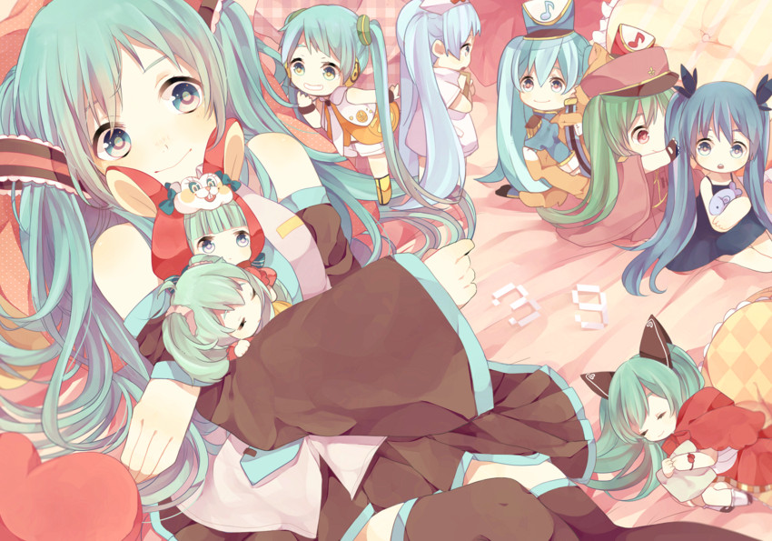 hatsune miku (vocaloid and 9 more) drawn by moocho