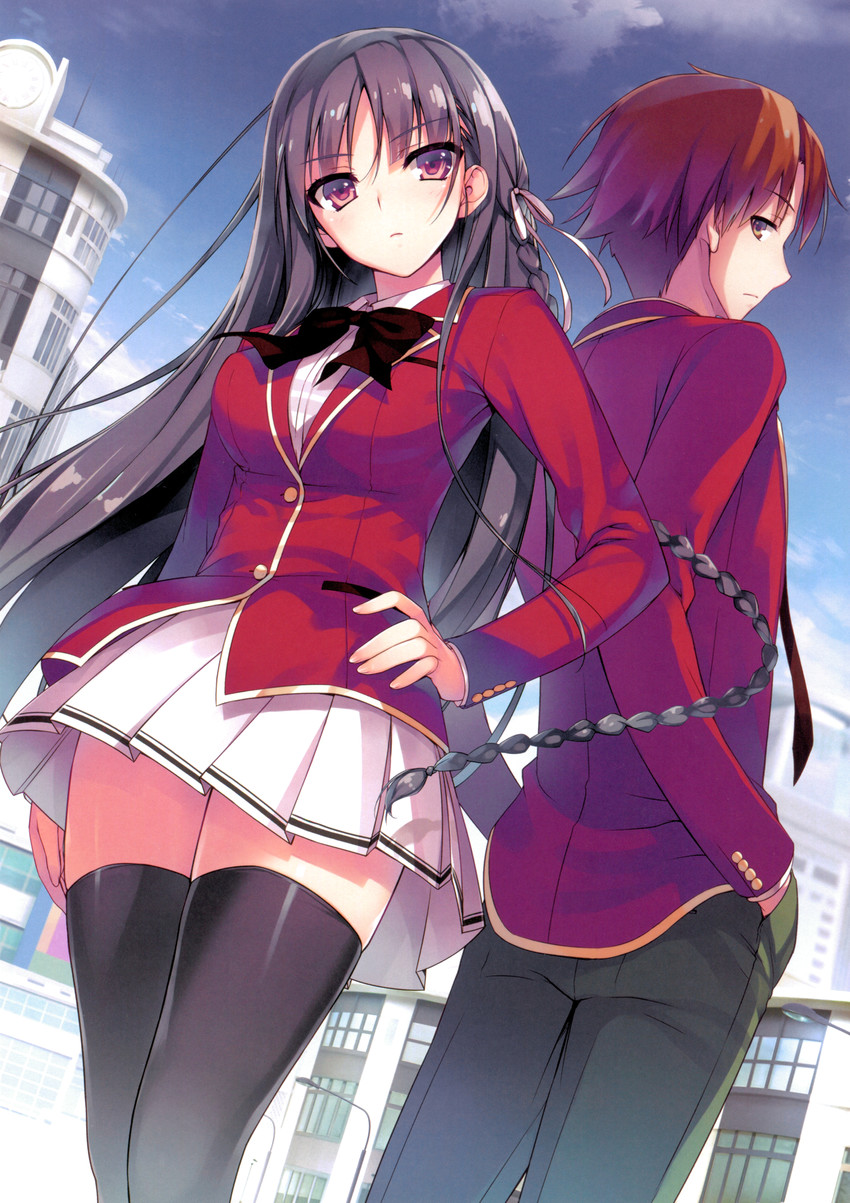 horikita suzune and ayanokouji kiyotaka (youkoso jitsuryoku shijou shugi no kyoushitsu e) drawn by tomose_shunsaku