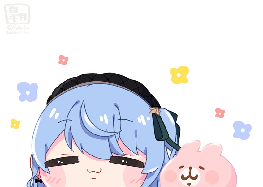 hoshimachi suisei and usagi (hololive and 1 more) drawn by satsuki_(pixiv_742410)