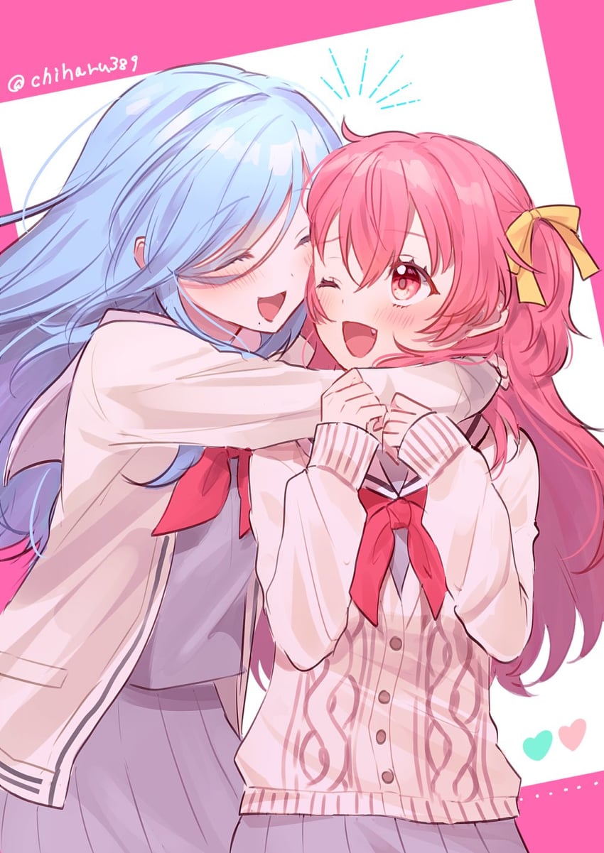 momoi airi and hinomori shizuku (project sekai) drawn by harusawa
