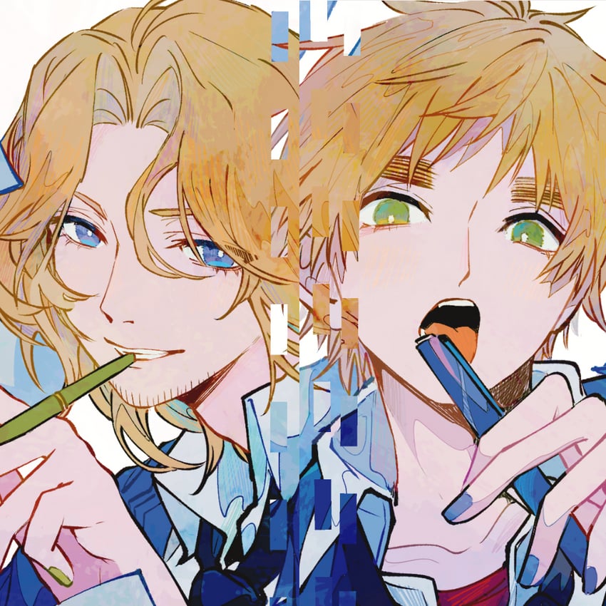 united kingdom and france (axis powers hetalia) drawn by shenhaihua